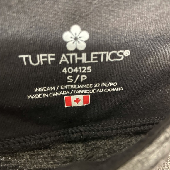 Space Dye Gray Athletic Yoga Pants with Black Trim - Picture 10 of 10